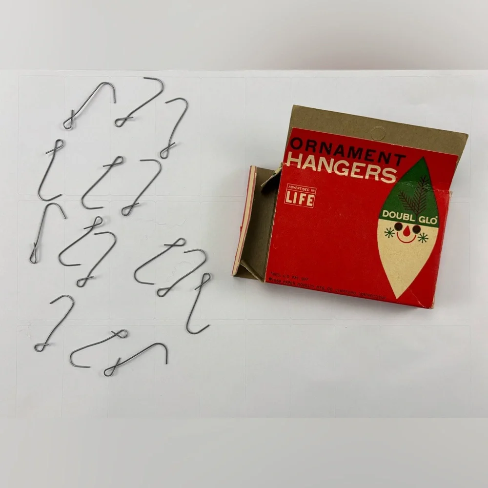 Doubl Glo | Christmas Tree Hangers | Paper Novelty Mfg Company Original Box 1959